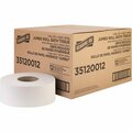 Bsc Preferred Genuine Joe Bath Tissue Roll, Jumbo, 1-Ply, 3.63inx1200ft , 8.88inDia, WE, 12PK GJO35120012